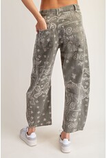 ee:some Bandana Print Barrel Jeans (Vintage Army)