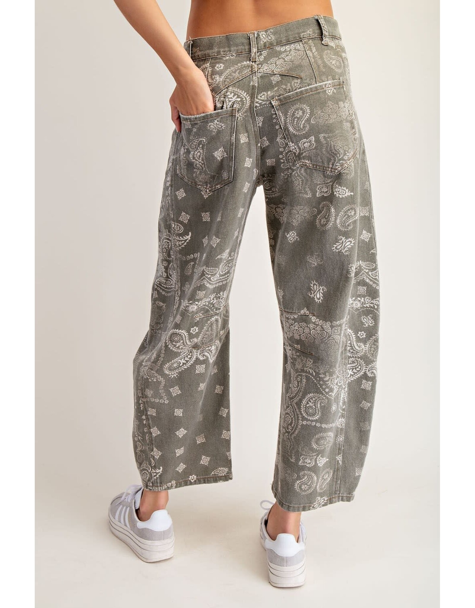 ee:some Bandana Print Barrel Jeans (Vintage Army)