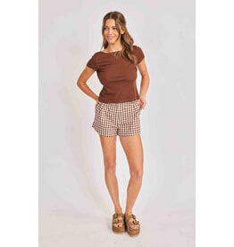 Sadie & Sage Sadie & Sage - Ruby Knit Top (Brown)