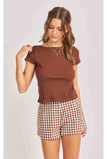 Sadie & Sage Sadie & Sage - Ruby Knit Top (Brown)