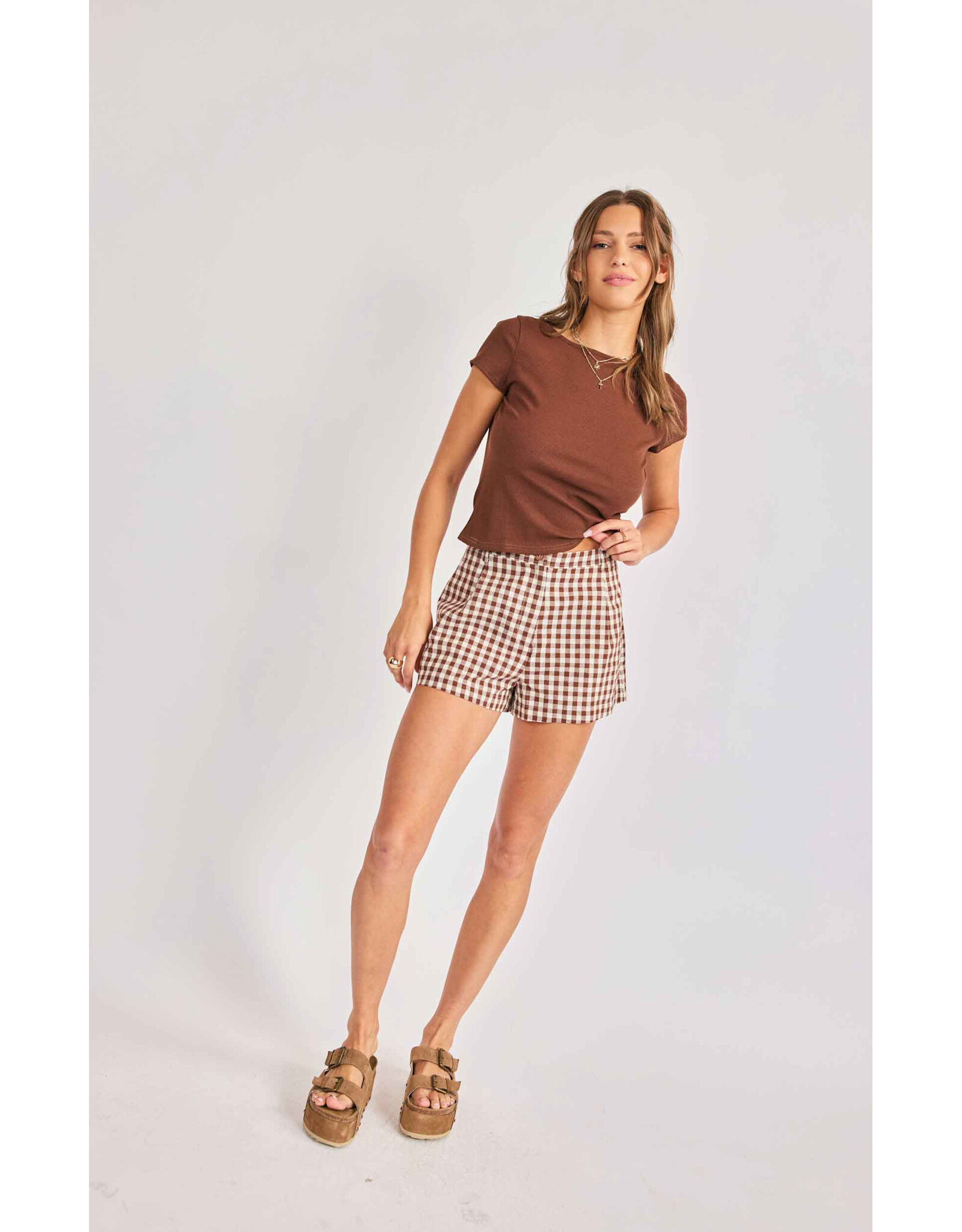 Sadie & Sage Sadie & Sage - Ruby Knit Top (Brown)