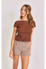 Sadie & Sage Sadie & Sage - Ruby Knit Top (Brown)