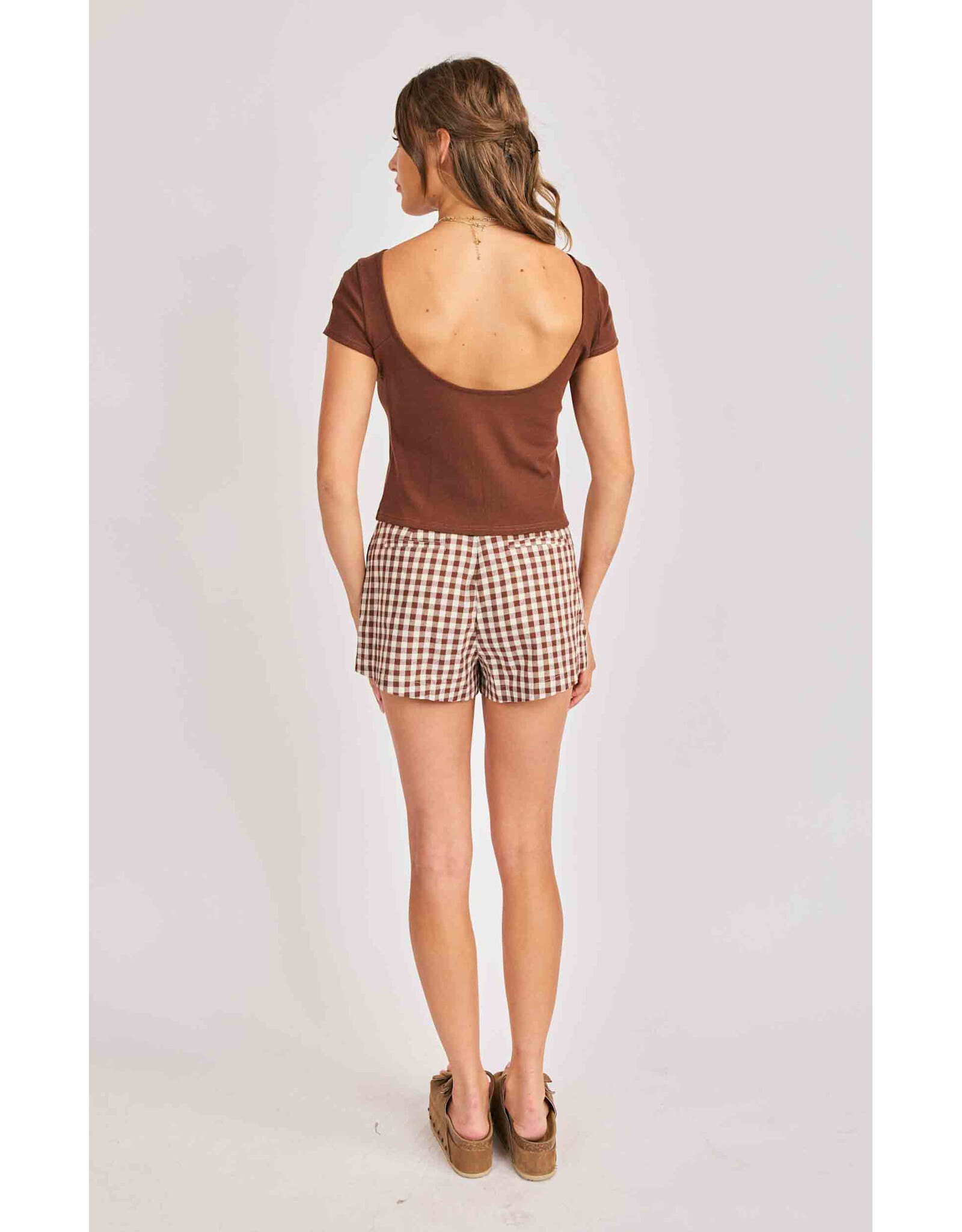 Sadie & Sage Sadie & Sage - Ruby Knit Top (Brown)