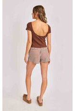 Sadie & Sage Sadie & Sage - Ruby Knit Top (Brown)