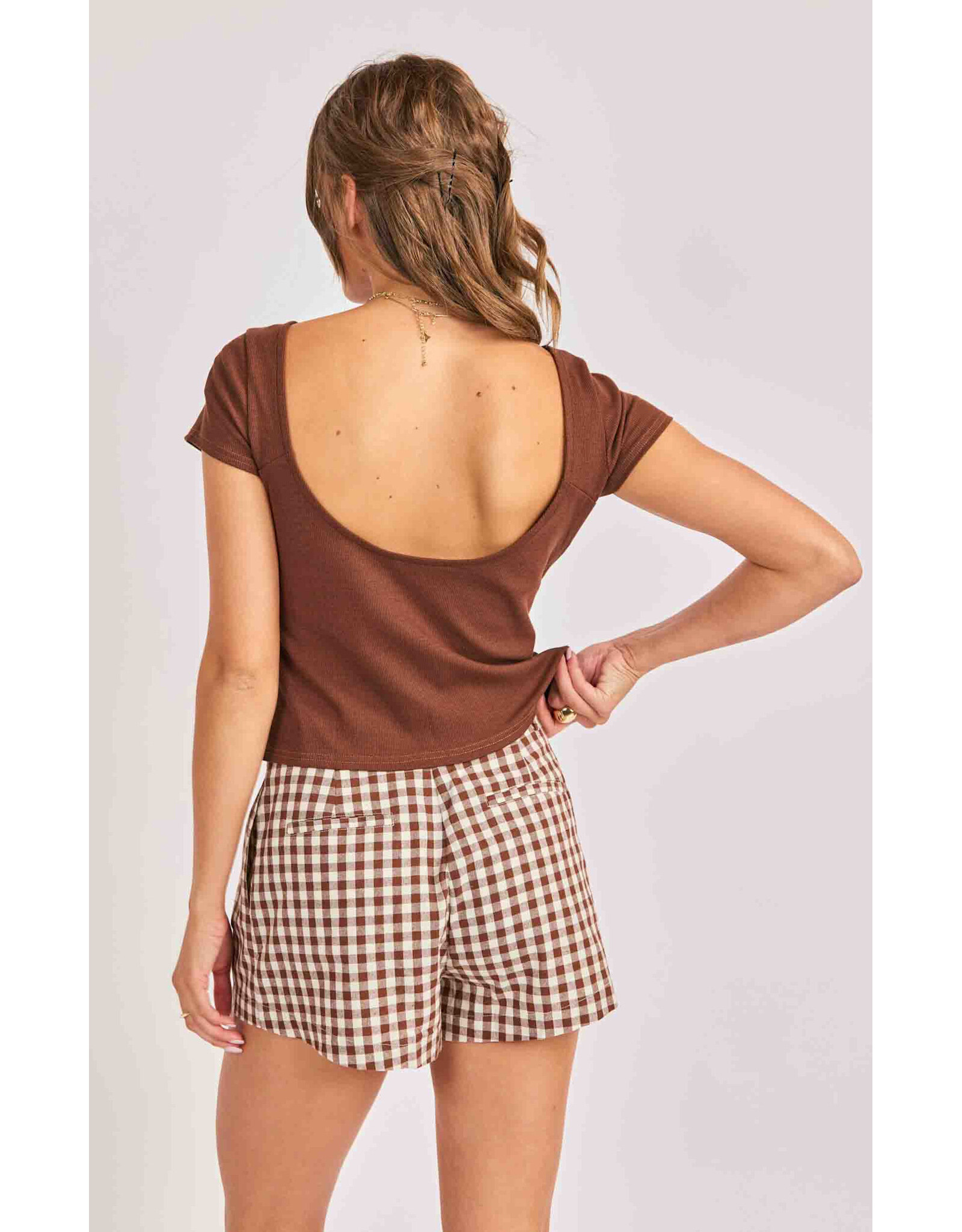 Sadie & Sage Sadie & Sage - Ruby Knit Top (Brown)