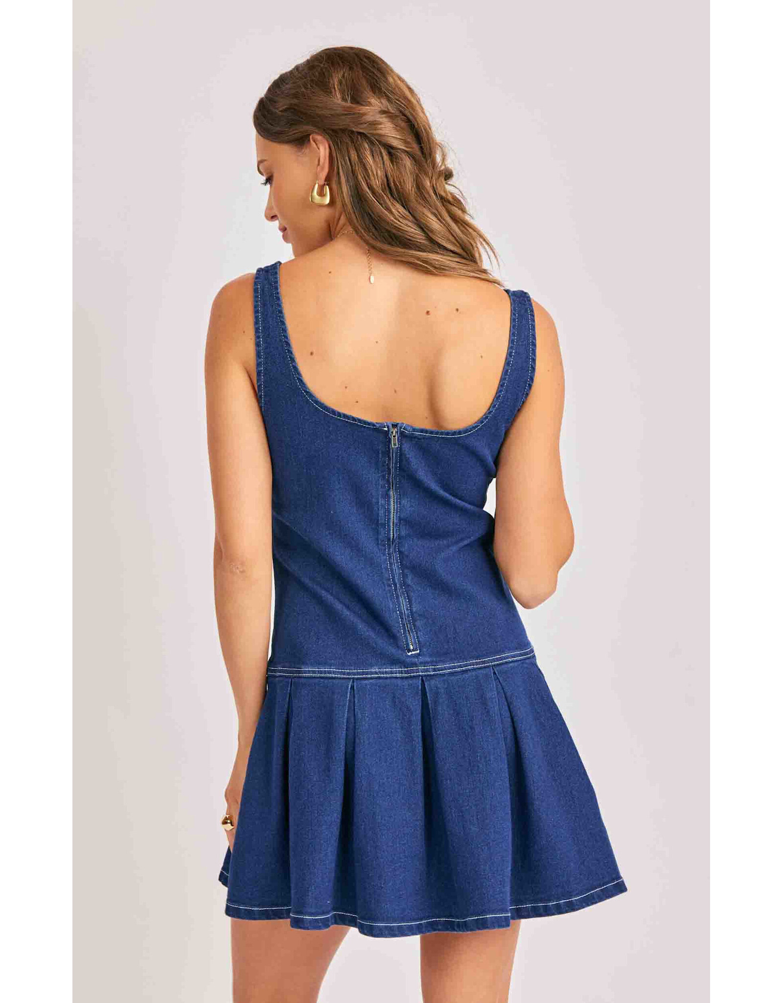 Sadie & Sage Sadie & Sage - Cowgirl Denim Mini Dress (Indigo)
