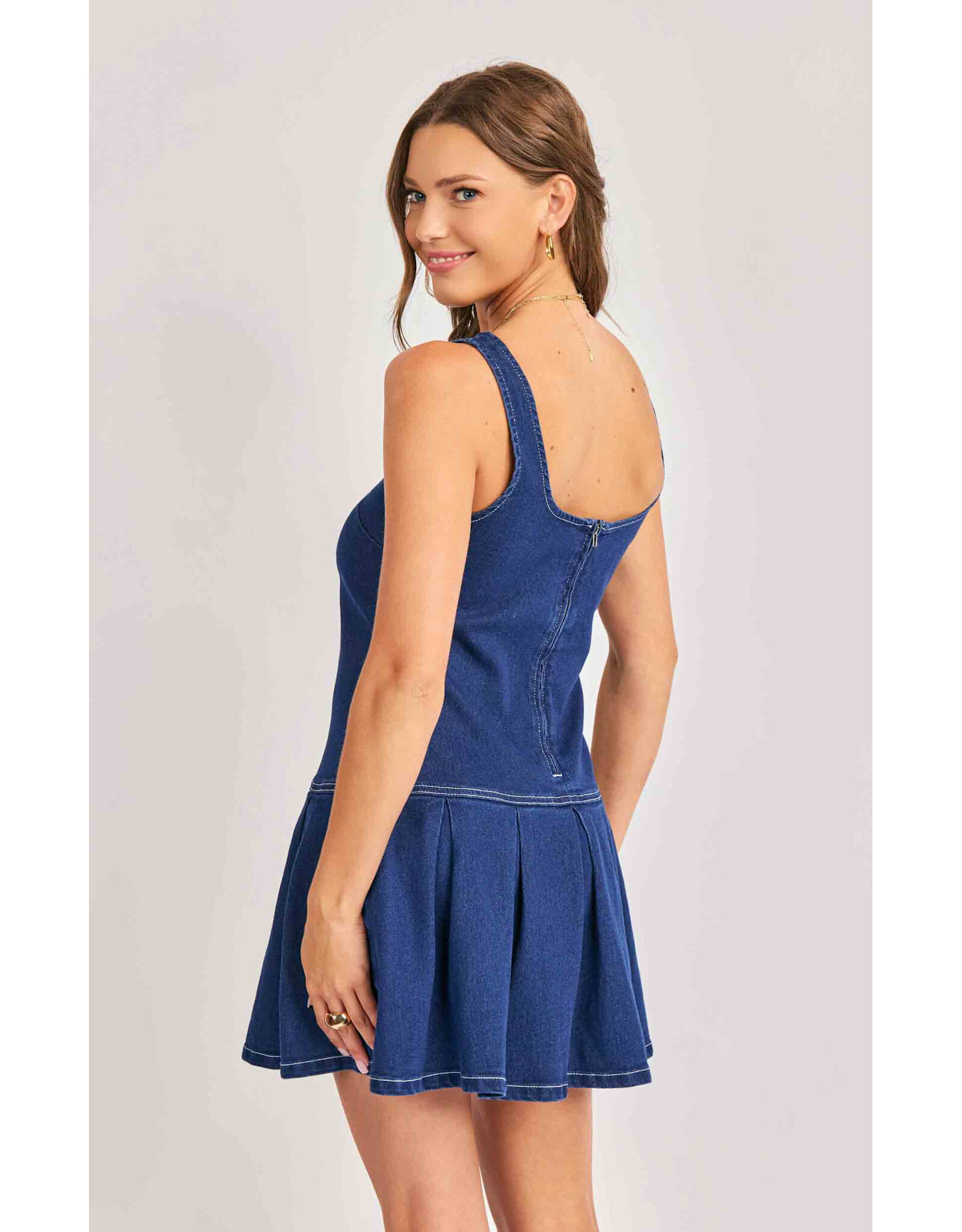 Sadie & Sage Sadie & Sage - Cowgirl Denim Mini Dress (Indigo)