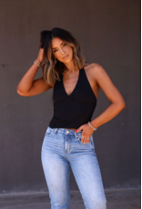 Free people Free People - Free People Black Still Here Halter Top (Black)