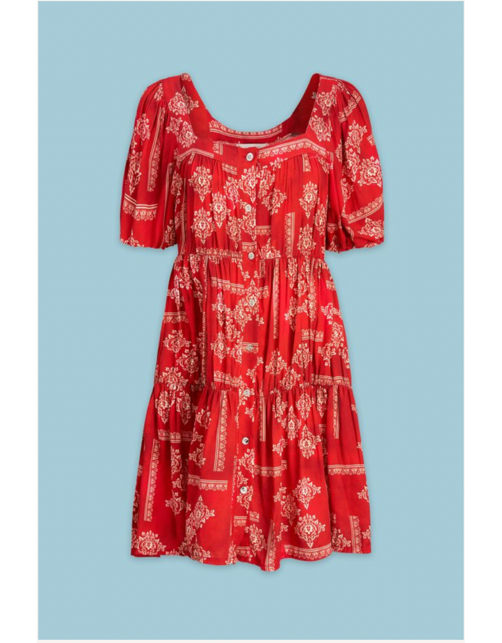 Astrid Astrid - Babydoll Dress (Red Scarf)