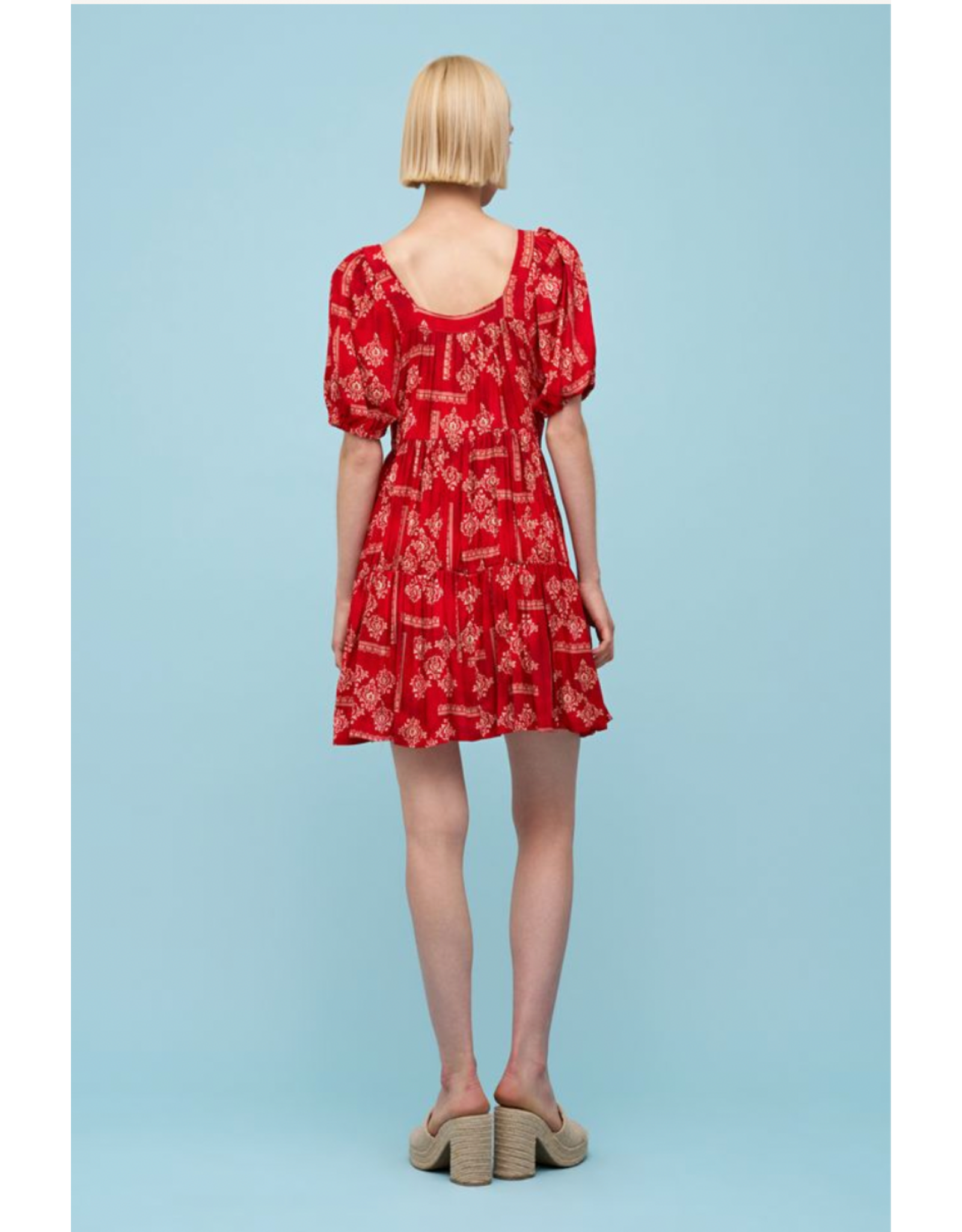 Astrid Astrid - Babydoll Dress (Red Scarf)