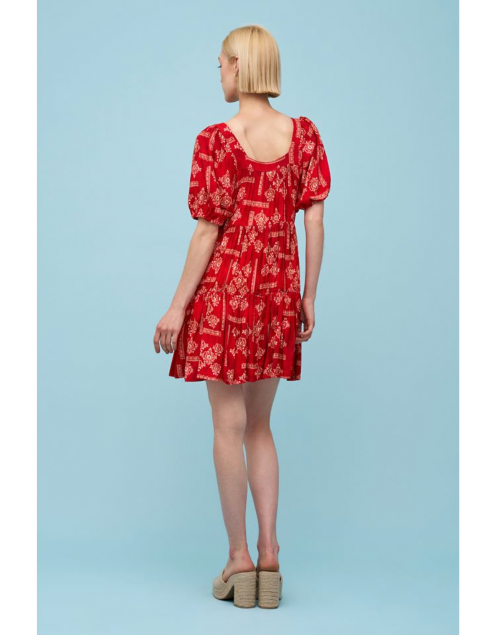 Astrid Astrid - Babydoll Dress (Red Scarf)