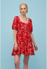 Astrid Astrid - Babydoll Dress (Red Scarf)