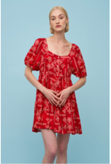 Astrid Astrid - Babydoll Dress (Red Scarf)