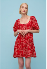 Astrid Astrid - Babydoll Dress (Red Scarf)
