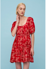 Astrid Astrid - Babydoll Dress (Red Scarf)
