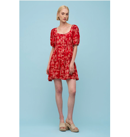 Astrid Astrid - Babydoll Dress (Red Scarf)