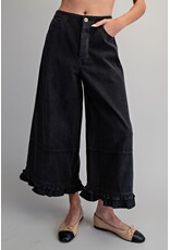 ee:some Ruffle Trim Pants (Black)