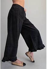 ee:some Ruffle Trim Pants (Black)