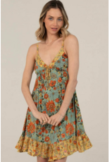 Spaghetti Strap Short Dress (Meadow)