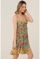 Spaghetti Strap Short Dress (Meadow)