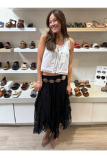 Easel Lace Sharkbite Skirt (Black)