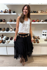 Easel Lace Sharkbite Skirt (Black)