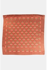 Fame Accessories Cherry Print Brown Square Bandana Scarf