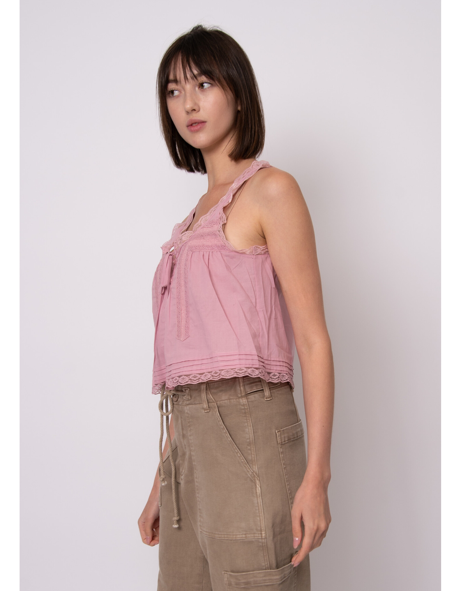 RD Style RD Style - Alia Sleeveless Button Up Top (Petal Pink)