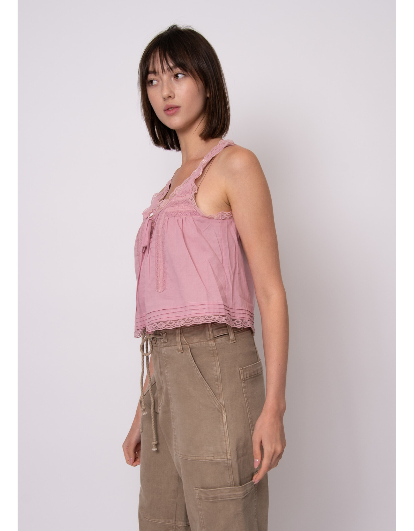 RD Style RD Style - Alia Sleeveless Button Up Top (Petal Pink)