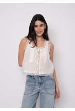 RD Style RD Style - Alia Sleeveless Button Up Top (White)