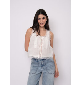 RD Style RD Style - Alia Sleeveless Button Up Top (White)