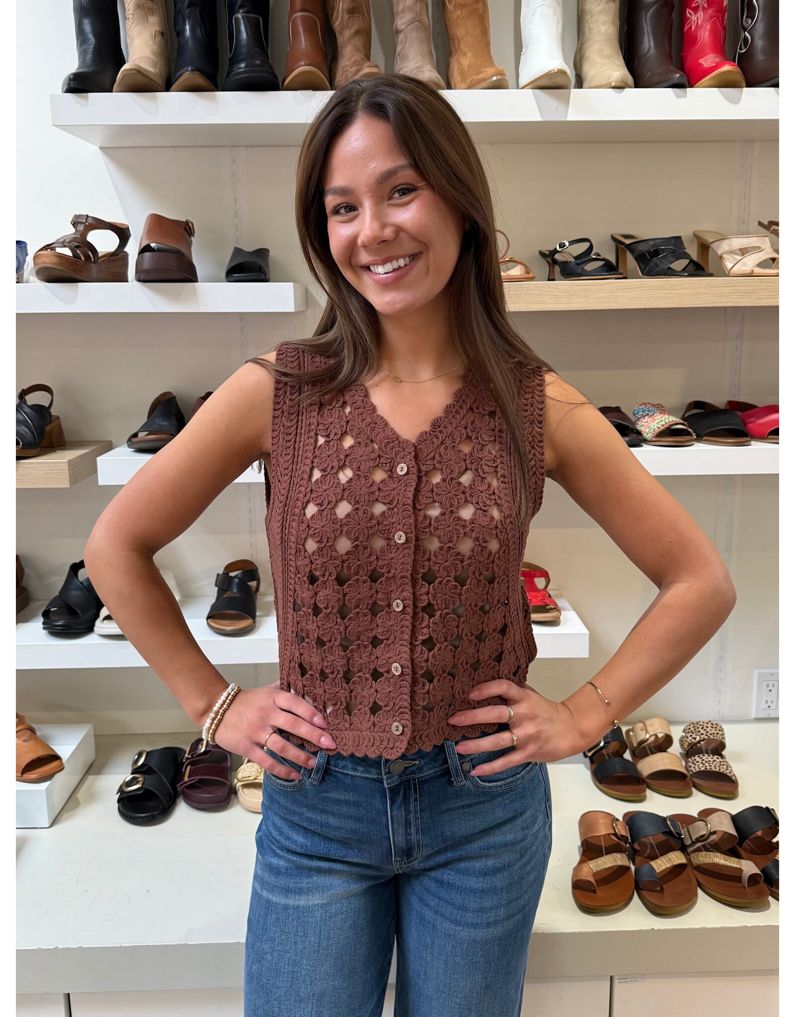 RD Style RD Style - Stephie Sleeveless V Neck Cardigan (Aztec)