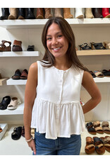Dailystory Dailystory - Leane Button Up Peplum Tank (Off White)