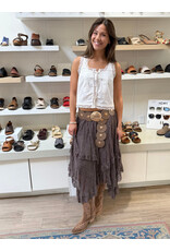 Easel Lace Sharkbite Skirt (Mocha)