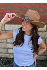 Fame Accessories Western Turquoise Concho Strap Cowboy Hat