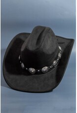 Fame Accessories Round Concho Disc Belt Western Cowboy Hat