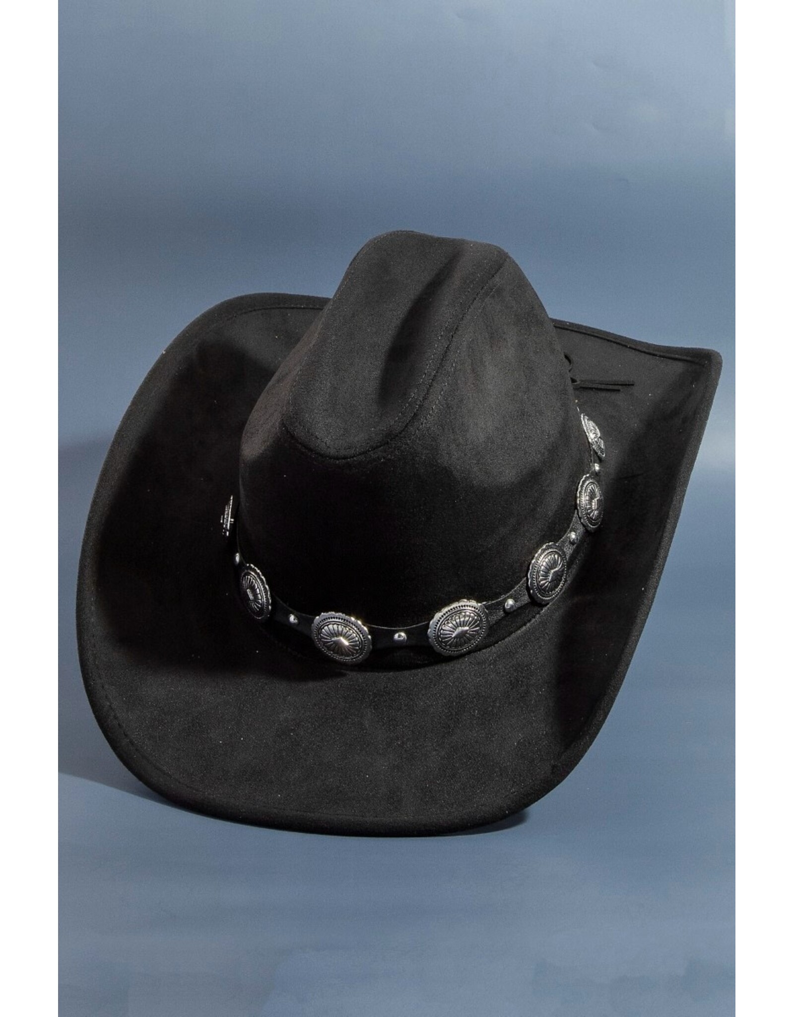 Fame Accessories Round Concho Disc Belt Western Cowboy Hat