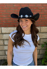 Fame Accessories Round Concho Disc Belt Western Cowboy Hat