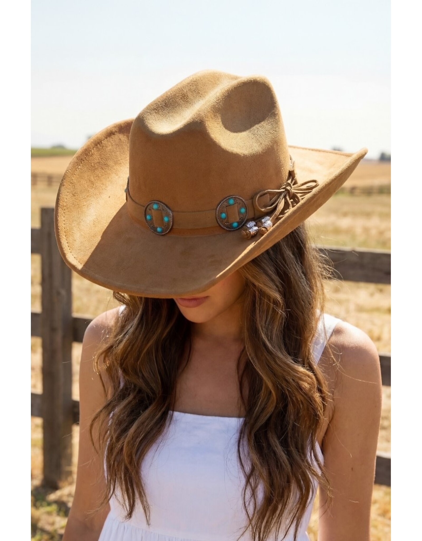 Fame Accessories Western Concho Band Cowboy Hat