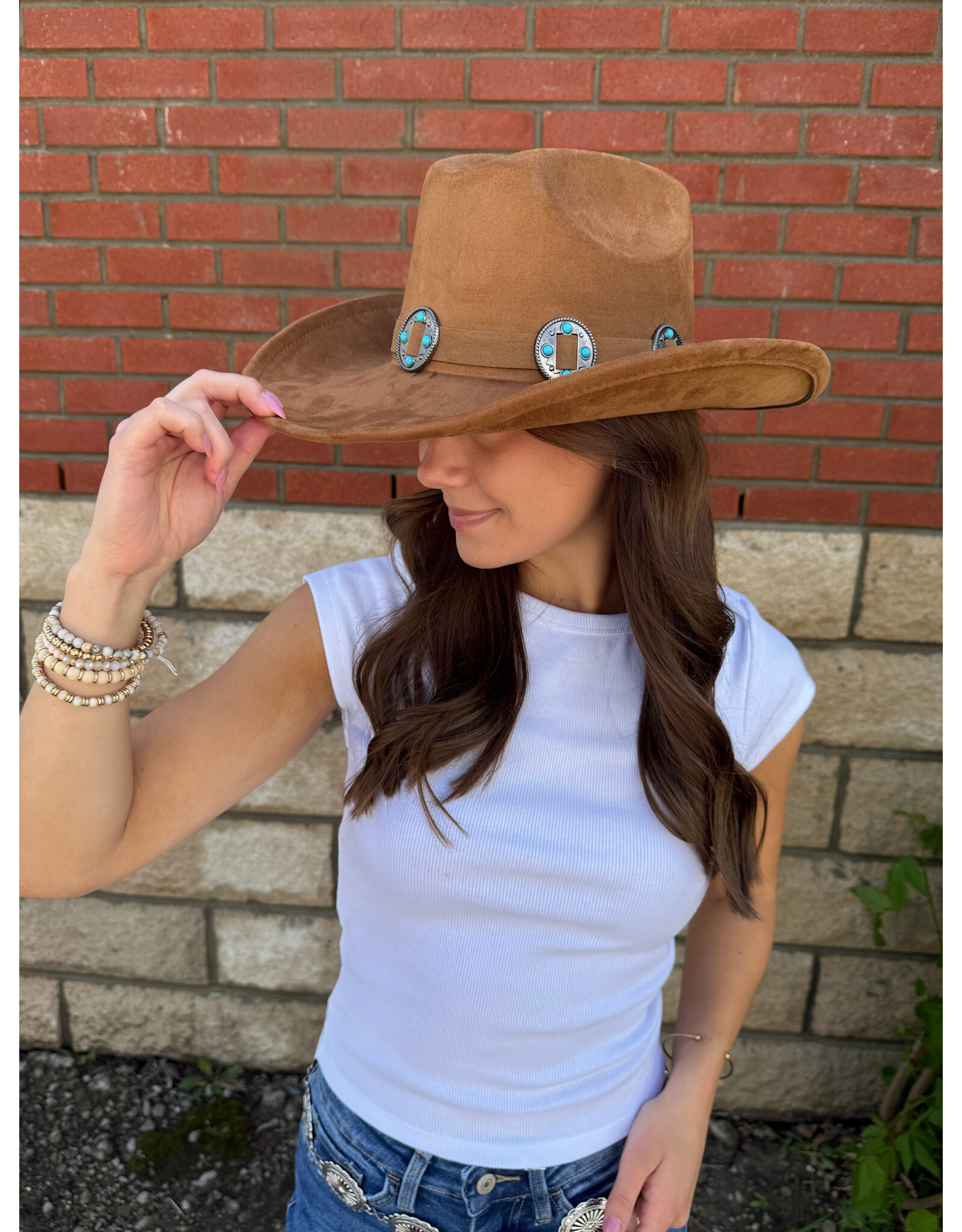 Fame Accessories Western Concho Band Cowboy Hat