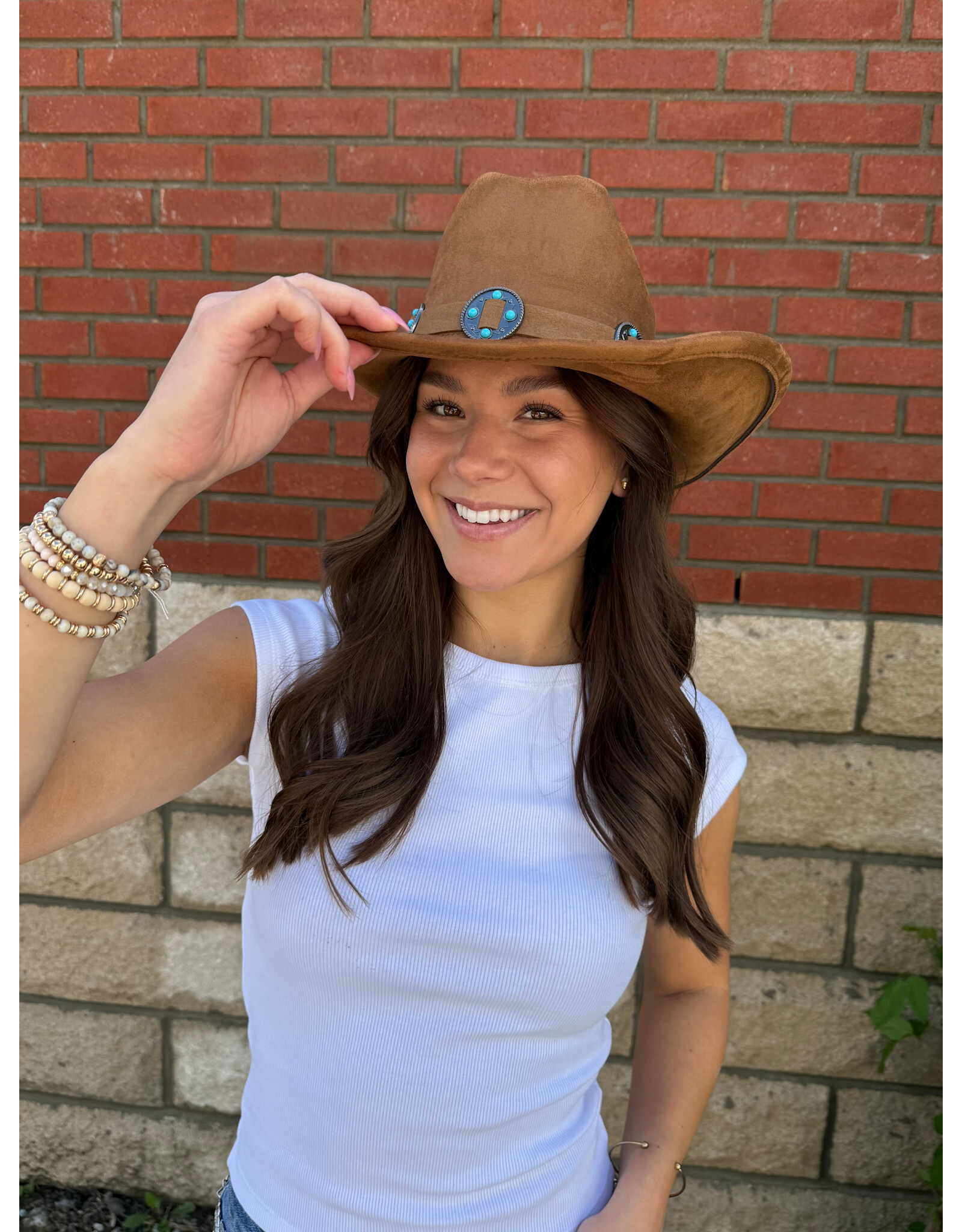 Fame Accessories Western Concho Band Cowboy Hat
