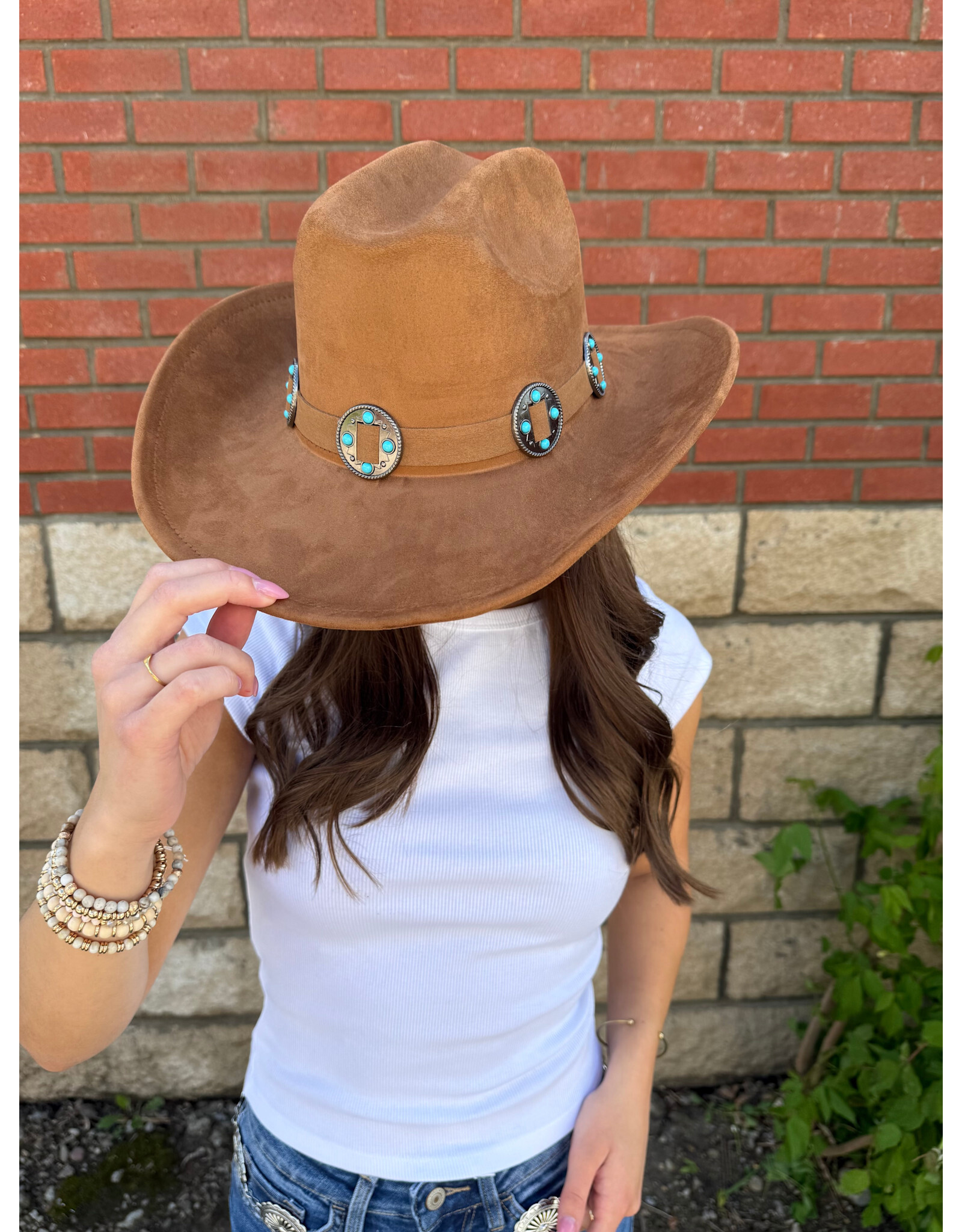 Fame Accessories Western Concho Band Cowboy Hat