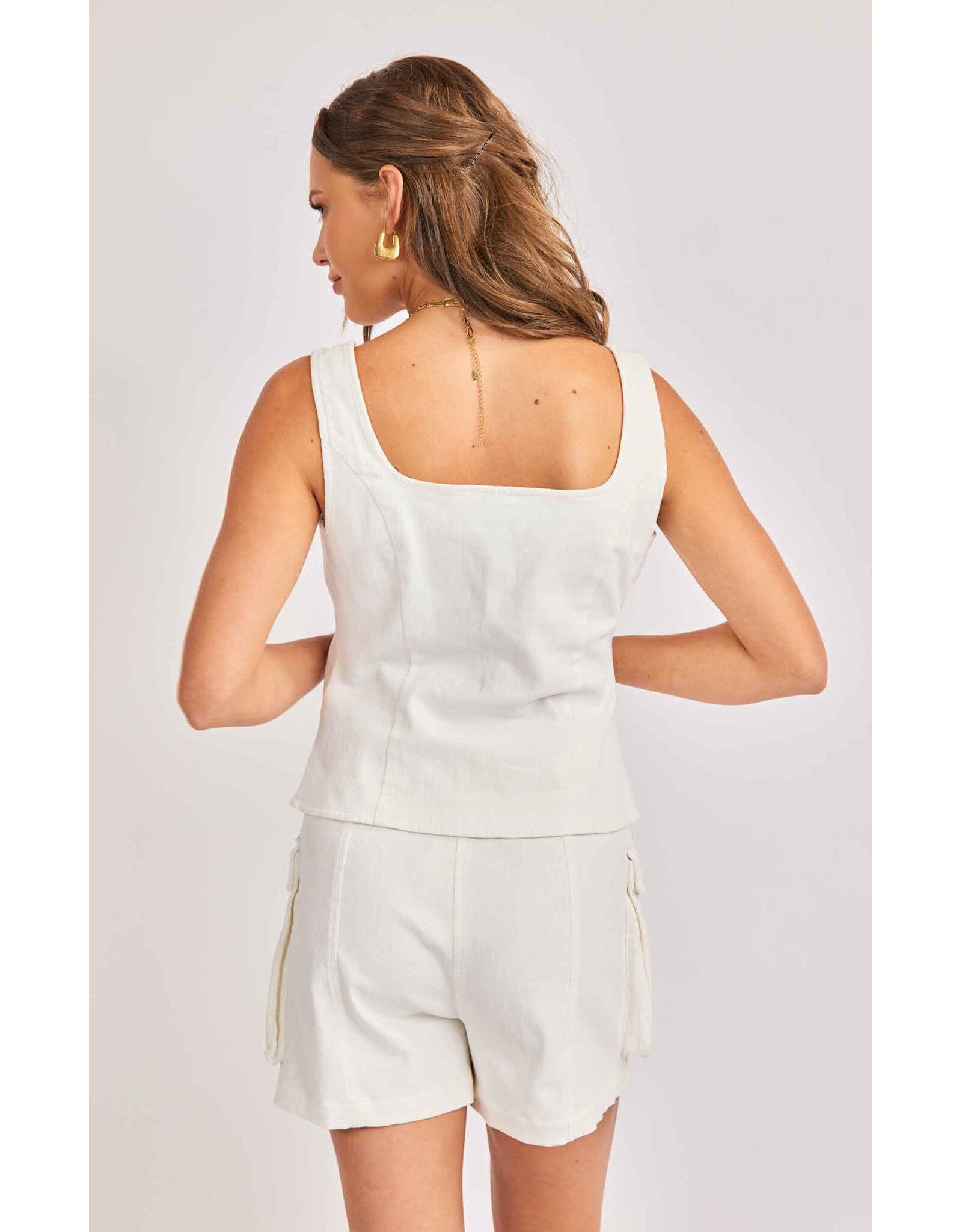 Sadie & Sage Sadie & Sage - Clear Eyes Vest (White)