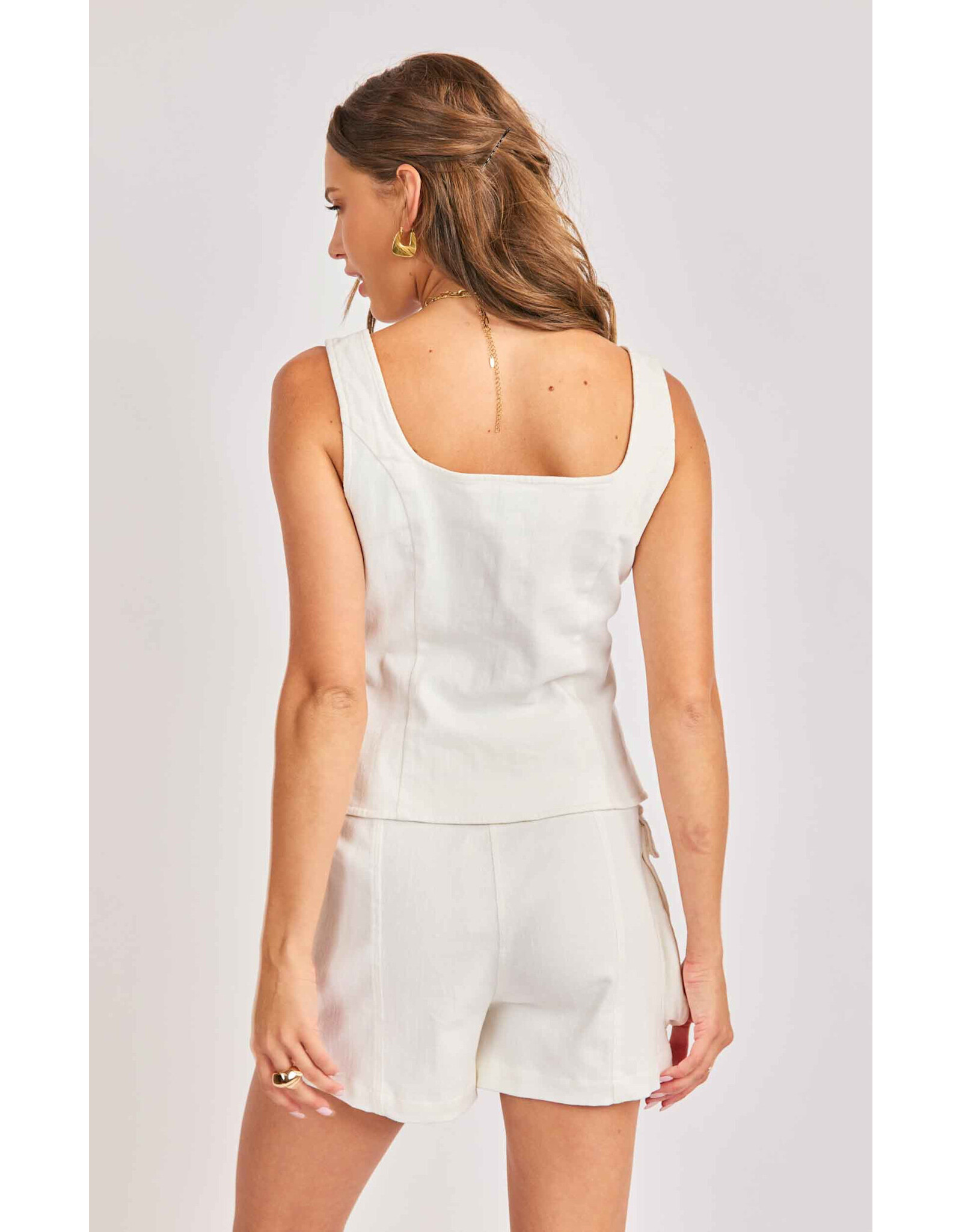 Sadie & Sage Sadie & Sage - Clear Eyes Vest (White)