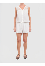 Sadie & Sage Sadie & Sage - Low Tide Eyelet Trim Shorts (White)