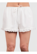 Sadie & Sage Sadie & Sage - Low Tide Eyelet Trim Shorts (White)