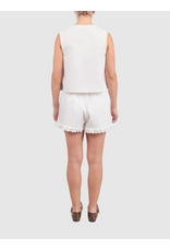 Sadie & Sage Sadie & Sage - Low Tide Eyelet Trim Shorts (White)