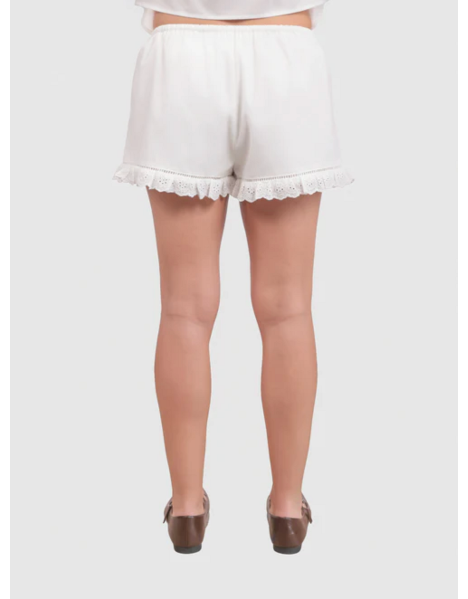Sadie & Sage Sadie & Sage - Low Tide Eyelet Trim Shorts (White)