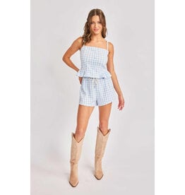 Sadie & Sage Sadie & Sage - Women's Sadie And Sage Starlet Gingham Tank Top (Sky Blue)