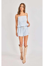 Sadie & Sage Sadie & Sage - Women's Sadie And Sage Starlet Gingham Tank Top (Sky Blue)